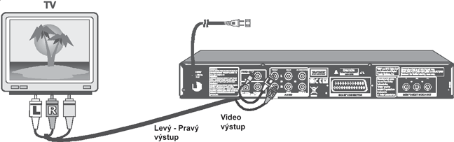 PŘIPOJENÍ VAŠEHO DVD PŘEHRÁVAČE K TELEVIZORU Před provedením připojení se ujistěte, že všechny propojované komponenty jsou vypnuty.