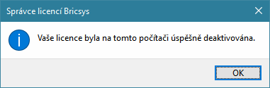 BricsCAD > Aktivace a licencování BricsCADu Přečtěte si upozornění v dialogovém okně a klepněte na tlačítko Ano.