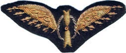 PRVNÍ SVĚTOVÁ VÁLKA Obr. 5, 6 Nášivky italského pilota a pozorovatele z I. světové války. Foto Langley. Sbírka d Angelo. Italian Pilot and Observer bullion embroidered badges from WWI. Photo Langley.