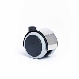 Kolečka 40 Castors 40 Möbelrollen 40 As 40 TVRDÉ KOLEČKO BEZ BRZDY, STŘÍBRNÝ PŘEVLEK HARD CASTOR WITHOUT BRAKE, SILVER COVER HARTE ROLLE OHNE BREMSE, SILBERBESCHICHTET 40 mm 20 kg 420 M8x16, M8x30,