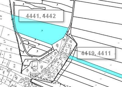 10 Pozemky č.parc. 4441, 4442, 4419 a 4411 na katastrální mapě: Oddíl 5 Popisy objektů Pozemky na LV číslo 370 lesní, k.ú. Klíčov u Mrákova Lesní pozemky: Parc.č. 4471 - pozemek v menším soliterním porostu v blízkosti Starého Klíčova směrem na JZ, poblíž lomu Tisová.