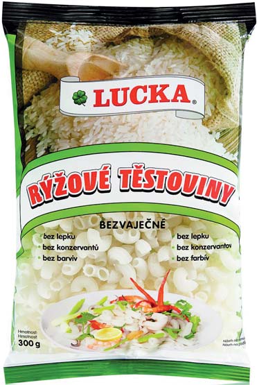 Rýžové bezlepkové těstoviny Lucka Špekáčky vázané extra, pikant* Echt Bavoriš grill* 240-300 g ( = od 11,21 Kč) Moravské nudle čtyřvaječné 250 g ( = 8,76 Kč) Přidej vejce polévka 36-64 g ( = od 21,72