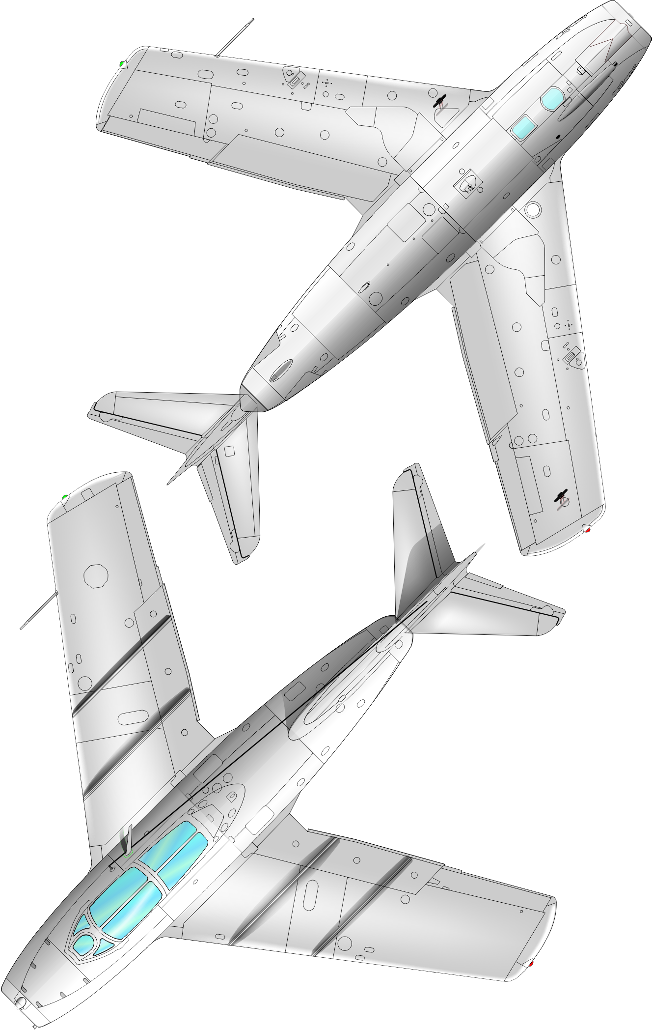 UTI MiG-15 STENCILING VARIANTS 45 15 13 42 20 4 pcs 4 4 pcs 6 3 pcs 5 3 pcs 44 24 22 45 15 11 17 11 12 13 2 2 3 pcs 5 3 pcs 44 46 29 24 22 Leveling points on the front of the wing leading edge 25 38