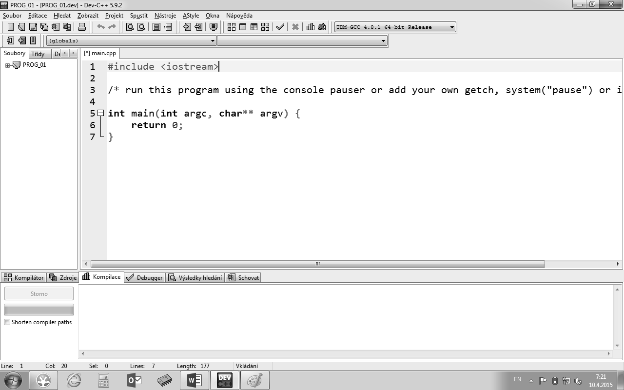 KAPITOLA 2 Celočíselné datové typy Následně se zobrazí dialog dle obrázku 2.3, což je klasický dialog volby adresáře pro uložení projektu.