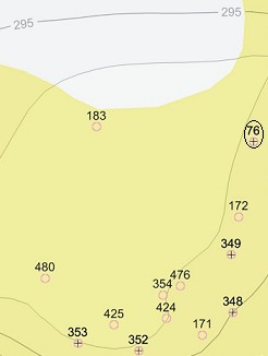 Obr. 12. Vrt 76, u něhož nebylo z popisu patrné, zda se jedná geneticky o terciér či kvartér U sondy 568, umístěné na jihovýchodním okraji zájmového území (viz příloha č.