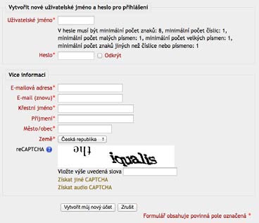 Registrace do systému Všichni přihlášení zájemci o e-learningové studium obdrželi email s informací o zahájení studia společně s Postupem pro registraci, kde je uveden klíč k zápisu.