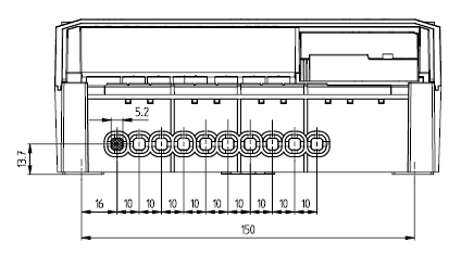 6/8 Rozměry (s krytem svorek) Rozměry připojovacích svorek D0000492183fázový elektroměr