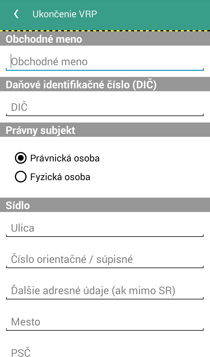 Strana 13 / 64 - DIČ - Právny subjekt (FO/PO) - Trvalý pobyt (FO) / Sídlo spoločnosti (PO) - DKP - Dátum ukončenia VRP Obrázok 4: