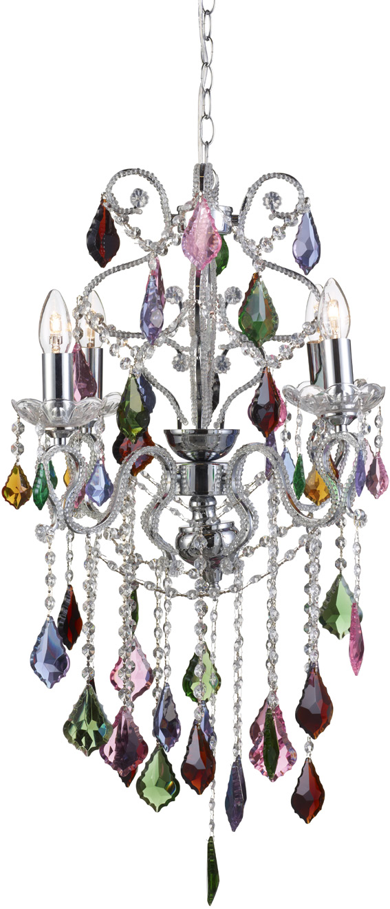 29 CANDY CANDY METAL/CRYSTAL BRILLIANT/GLASS chrom/wielobarwny, chrome/multicolor,