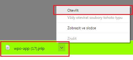 Obrázek číslo 31 záložka nastavení v aplikaci Moje DPD. Povolení Javy. Při prvním spuštění se automaticky nabídne stažení souboru.