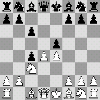 Aljechin, A - Euwe, M 6. partie zápasu, Haarlem 1937 1.d4 d5 2.c4 c6 3.Jc3 dxc4 4.e4 e5 5.Sxc4!? Objektivně správné, jak uvedl Aljechin a posléze pozice po 4 e5 potvrdila turnajová praxe, je 5.