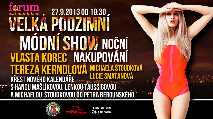 OC FORUM Ústí nad Labem OC FORUM Ústí nad Labem Vás zve v pátek 27. září na velkou módní show spojenou s nočním nakupováním.