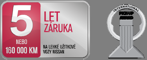 5 let tovární záruka 1 + 5* servisní smlouva 1 Na užitkové vozy se vztahuje tovární záruka 5 let nebo 160