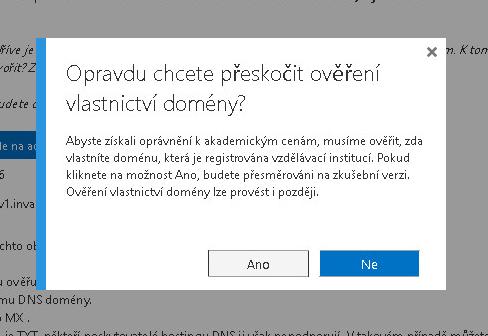 Založení účtu - Microsoft Office 365 2.