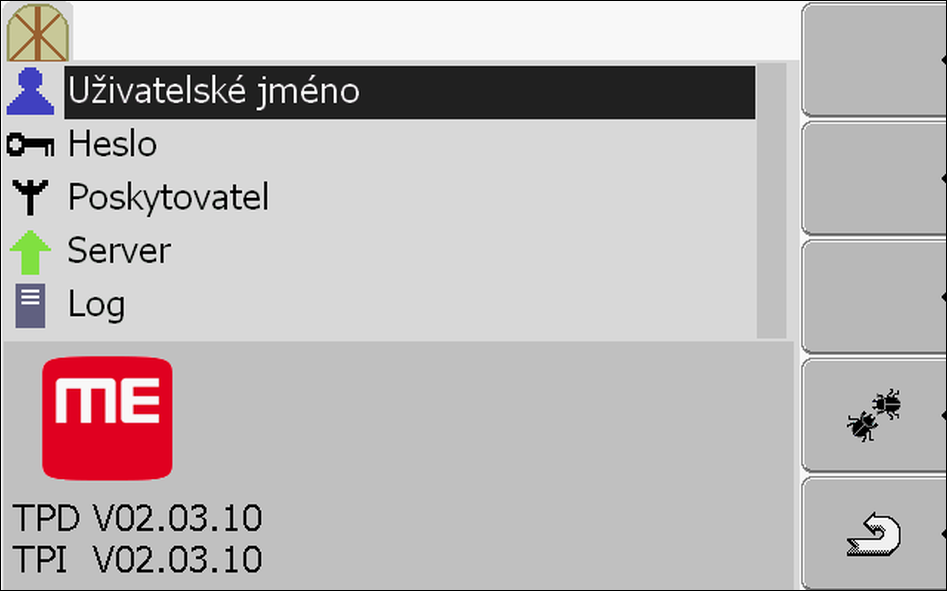 7 Konfigurace terminálu v aplikaci Service Konfigurování portálu farmpilot Na úvodní obrazovce aplikace Service se zobrazí tento funkční symbol: Aktivovali jste portál farmpilot.