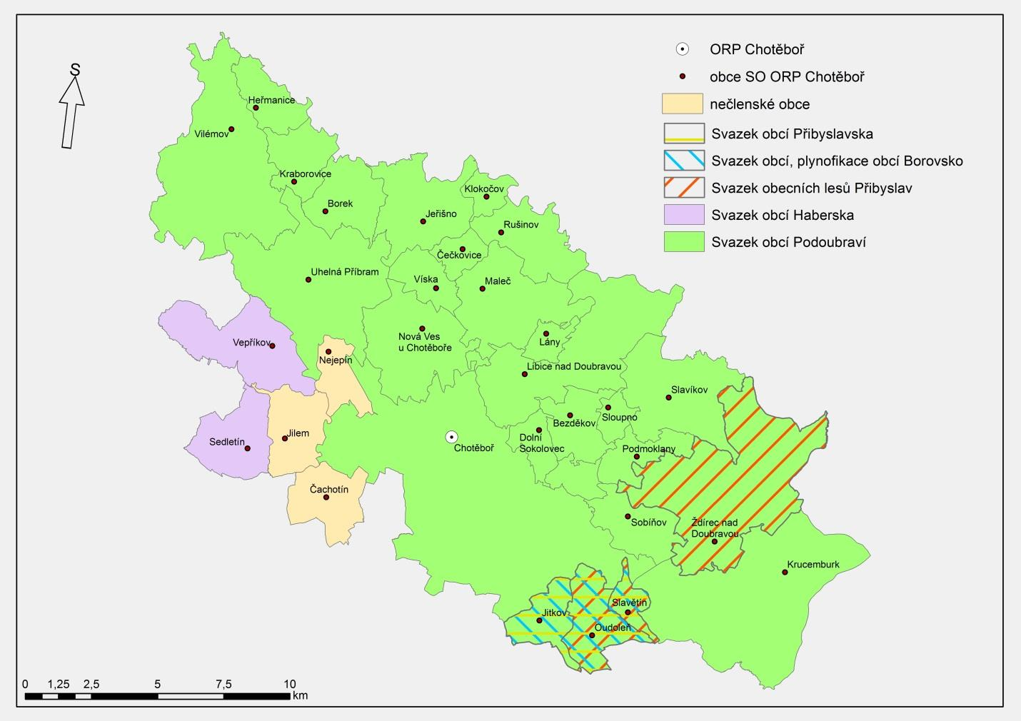 2 Souhrnná zpráva za všechny DSO v území Ve správním obvodu ORP Chotěboř působí 5 dobrovolných svazků obcí (Svazek obcí Podoubraví, Svazek obcí, plynofikace obcí Borovsko, Svazek obcí