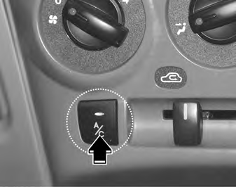Řízení Vašeho vozu UPOZORNĚNÍ Je nutno poznamenat, že příliš dlouhý provoz topení v režimu recirkulace způsobuje zamlžení čelního skla a bočních oken a vzduch v kabině se zkazí.