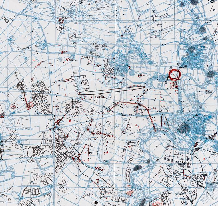 Stonehenge: mapa evidovaných a