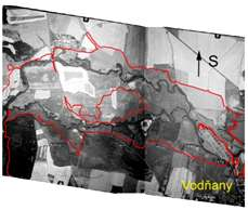 Využití ortofot Příklad niva Blanice Změny struktury land cover dolního toku Blanice na základě leteckých měrických snímků, v letech 1949-2002.