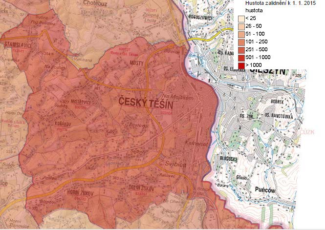 Zdroj: https://geoportal.gov.cz Historie (Zdroj: https://cs.wikipedia.org) Těšín je jedním z nejstarších měst Slezska. Počátky osídlení jsou datovány do 6. 5. století př. n. l.