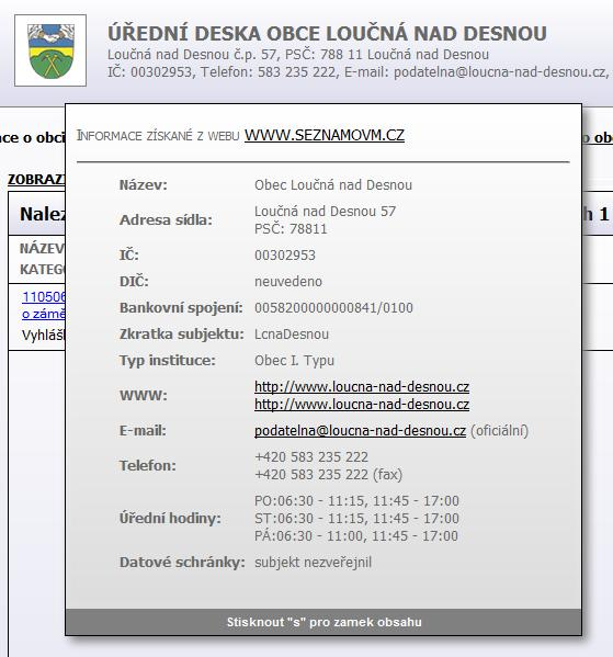 Rychlé tooltipy V aplikaci jsou zavedeny tooltipy, které se vyvolají najetím myši nad odkazy, které je obsahují.