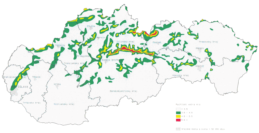 Mapa priemernej ro nej