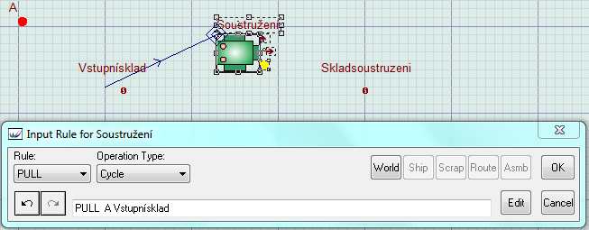 Příkazy se zobrazí až po vybrání celé sekvence, tzn. po označení dílu A se sekvence nezobrazí.