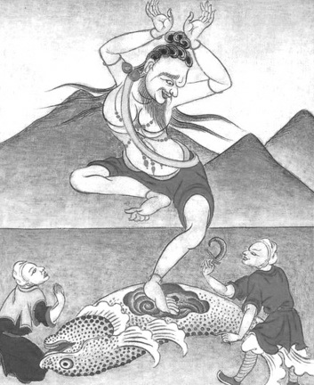 MINAPA Minapovou [ 20 ] zemí byla východní Indie a jeho kastou byla kasta rybářů. Guruem mu byl Mahadéva [ 21 ], a siddhi, kterých dosáhl, byly světské siddhi.