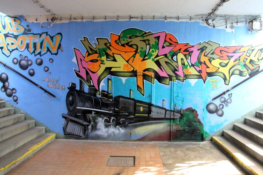 Graffiti vymalovaný