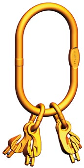 Vázací řetězy LXKW 1 Závěsné soupravy w Odpovídá EN 818-4 s vyšší nosností. Pro pewag spojovací systém. Závěsné soupravy pro jednopramenné řetězy se zkracovačem XKW. Pro háky č. 25 DIN 15401.