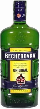 Becherovka Je unikátní český, čistě přírodní likér, v němž se bylinky, cukr a koření skloubí s jemným alkoholem.