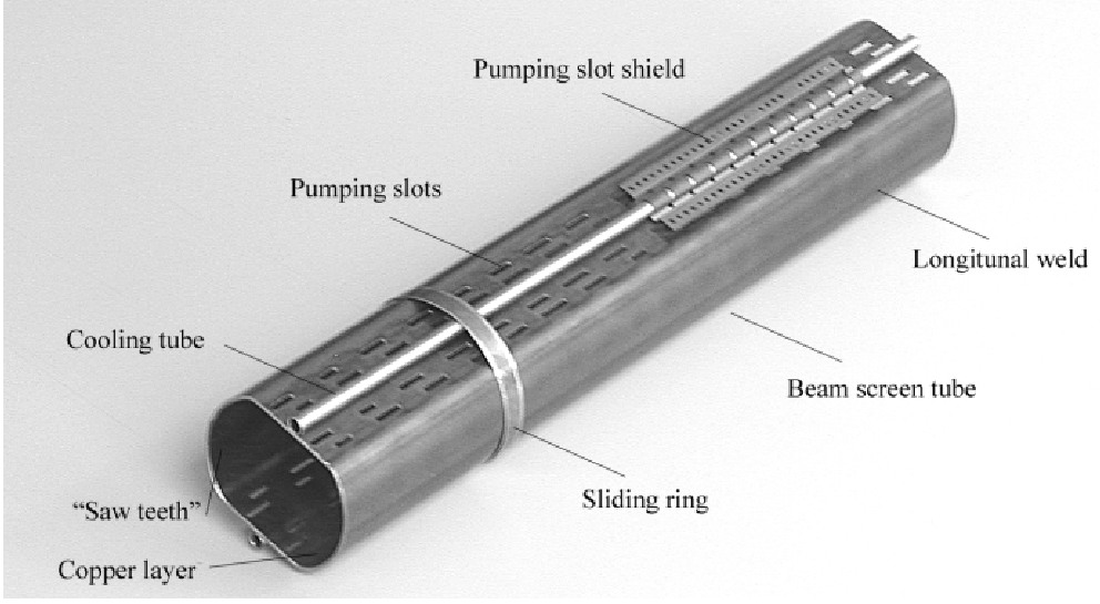 LHC průměr asi 45 mm, 1 mm nerez ocel + 75µm Cu, 5-20 K, 10