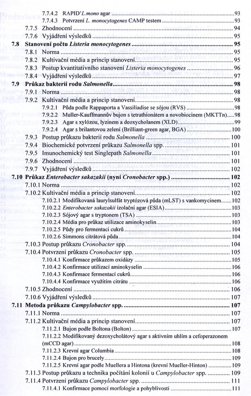 1.1 A l RAPID I.moHo agar... 93 1.1 A 3 Potvrzení L. monocytogenes CAMP testem...93 7.7.5 Zhodnocení... 94 7.7.6 Vyjádření výsledků... 95 7.8 Stanovení počtu Listeria monocytogenes... 95 7.8.1 N orm a.