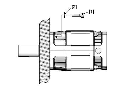 4 Mechanická instalace Montáž do zařízení: Planetové převodovky PS.F.. 4.5 Montáž do zařízení: Planetové převodovky PS.F.. 4.5.1 PS.F..: Montáž pomocí šroubů ze strany převodovky přes přírubu B5 Následující obrázek znázorňuje montáž planetových PS.