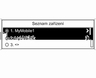 172 Telefon Pokud bylo připojení Bluetooth úspěšně navázáno a k informačnímu systému se připojilo jiné zařízení Bluetooth, toto zařízení se nyní od systému odpojí.