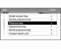 Oblíbené trasy Uložení tras s vloženými cíli Vytvořenou trasu s vloženými cíli (viz nahoře) lze uložit jako oblíbenou trasu.