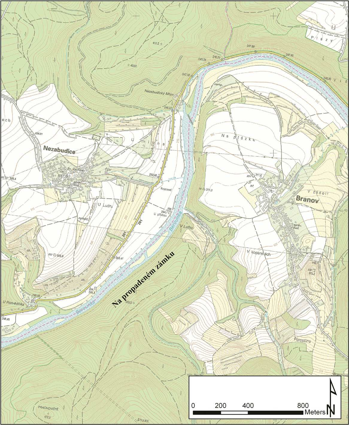 Petr Krištuf Tereza Krištufová Archeologický výzkum výšinné lokality v poloze Obr. 2. Branov Na propadeném zámku (okr. Rakovník).