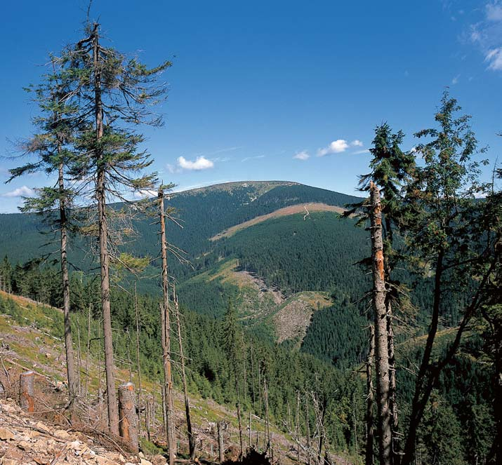 Okres Ústí nad Orlicí rozvodí, oddûlující úmofií âerného, Baltského a Severního mofie.