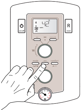 FUNCE SRA PRO TOPENÍ FUNKCE SRA (Systém Regulace Automatické) Všechny kotle CHAFFOTEAUX jsou vybaveny funkcí SRA.