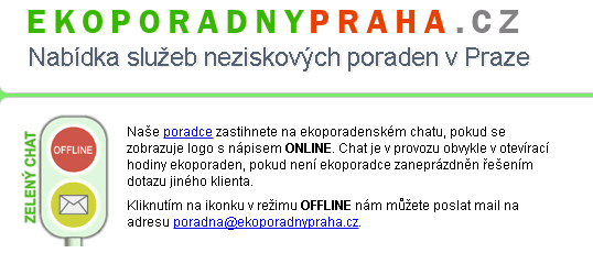 1.5 ROZVOJ PORADENSKÝCH A INFORMAČNÍCH CENTER PRO ŠIROKOU VEŘEJNOST Dlouhodobým cílem je zajištění snadno dostupných poradenských služeb v oblasti životního prostředí.