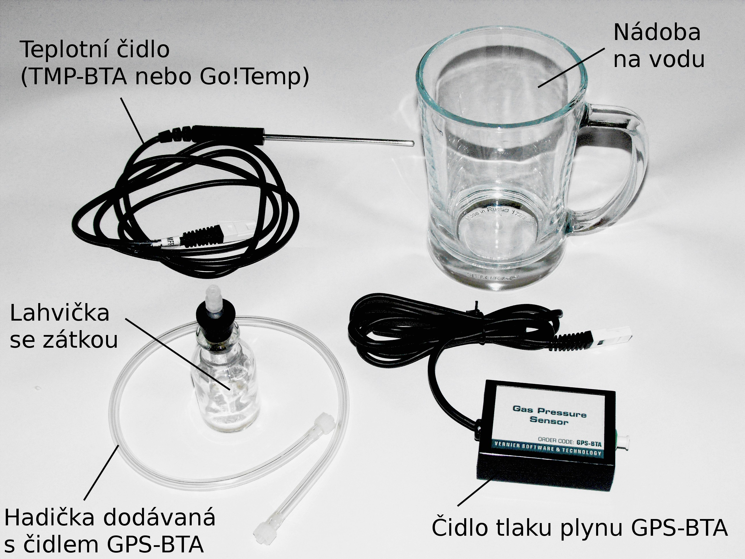 Charlesův zákon (pt závislost) V této úloze pomocí čidla tlaku plynu GPS-BTA a teploměru TMP-BTA (nebo čidla Go!