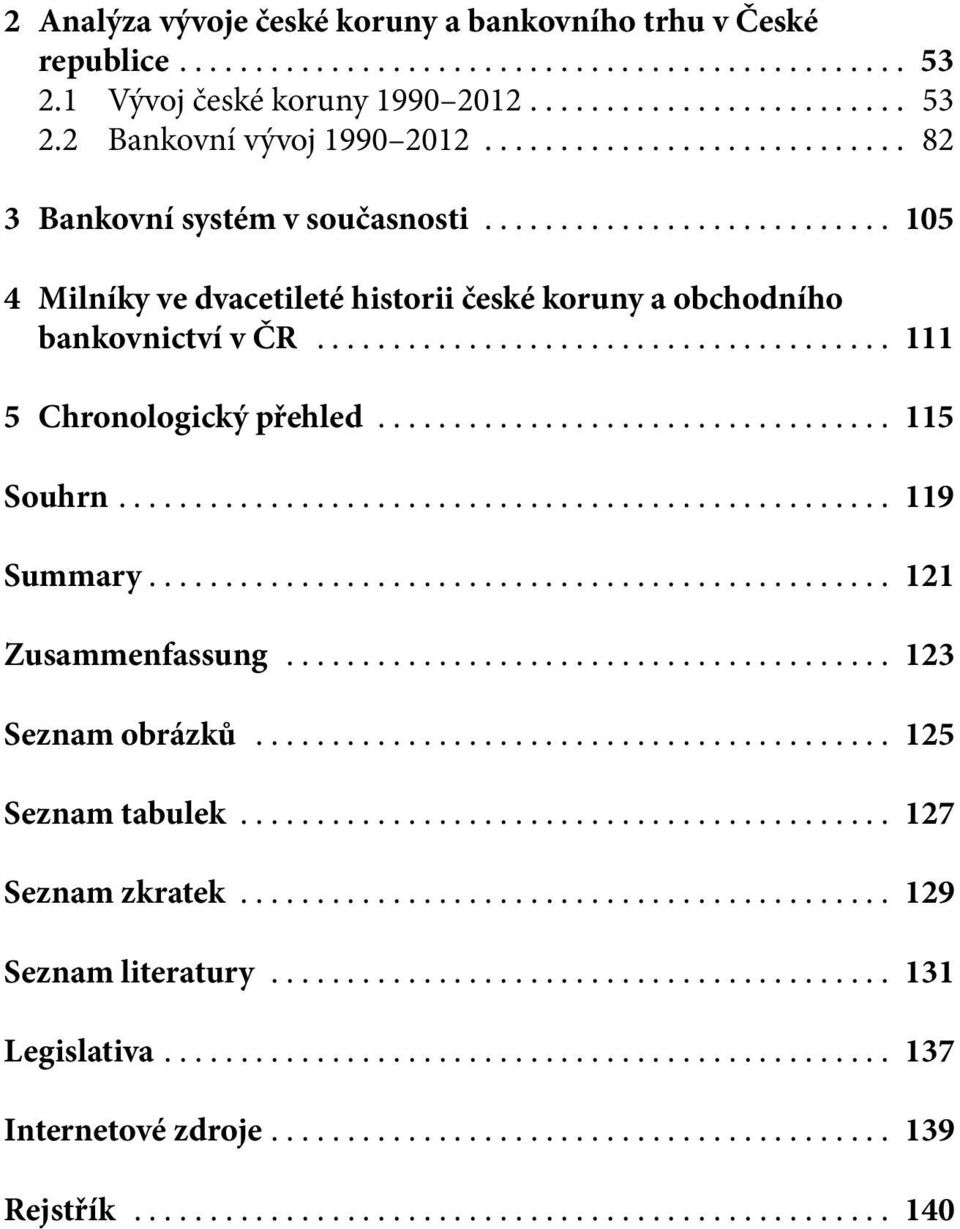 .. 111 5 Chronologický přehled.................................. 115 Souhrn.... 119 Summary.... 121 Zusammenfassung... 123 Seznam obrázků.