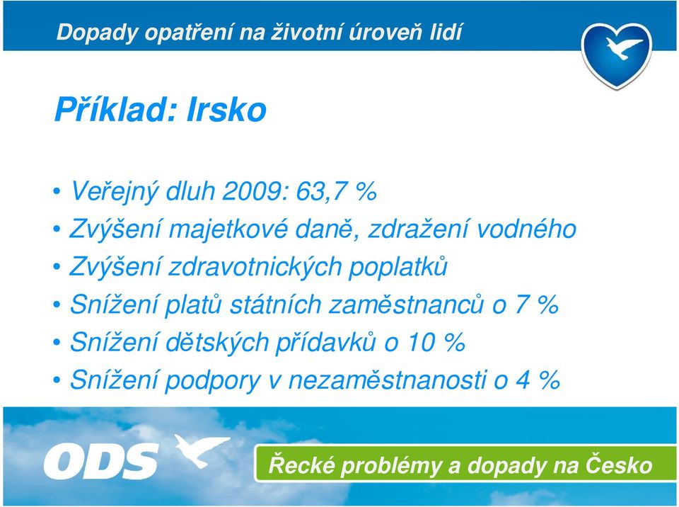 zdravotnických poplatků Snížení platů státních zaměstnanců o 7 %