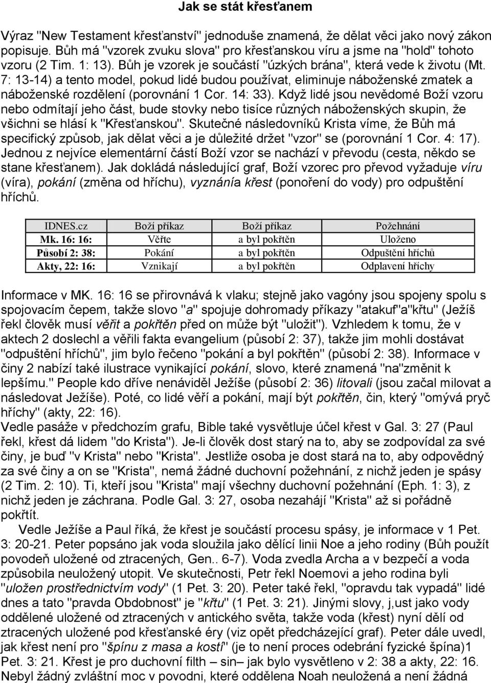 7: 13-14) a tento model, pokud lidé budou používat, eliminuje náboženské zmatek a náboženské rozdělení (porovnání 1 Cor. 14: 33).