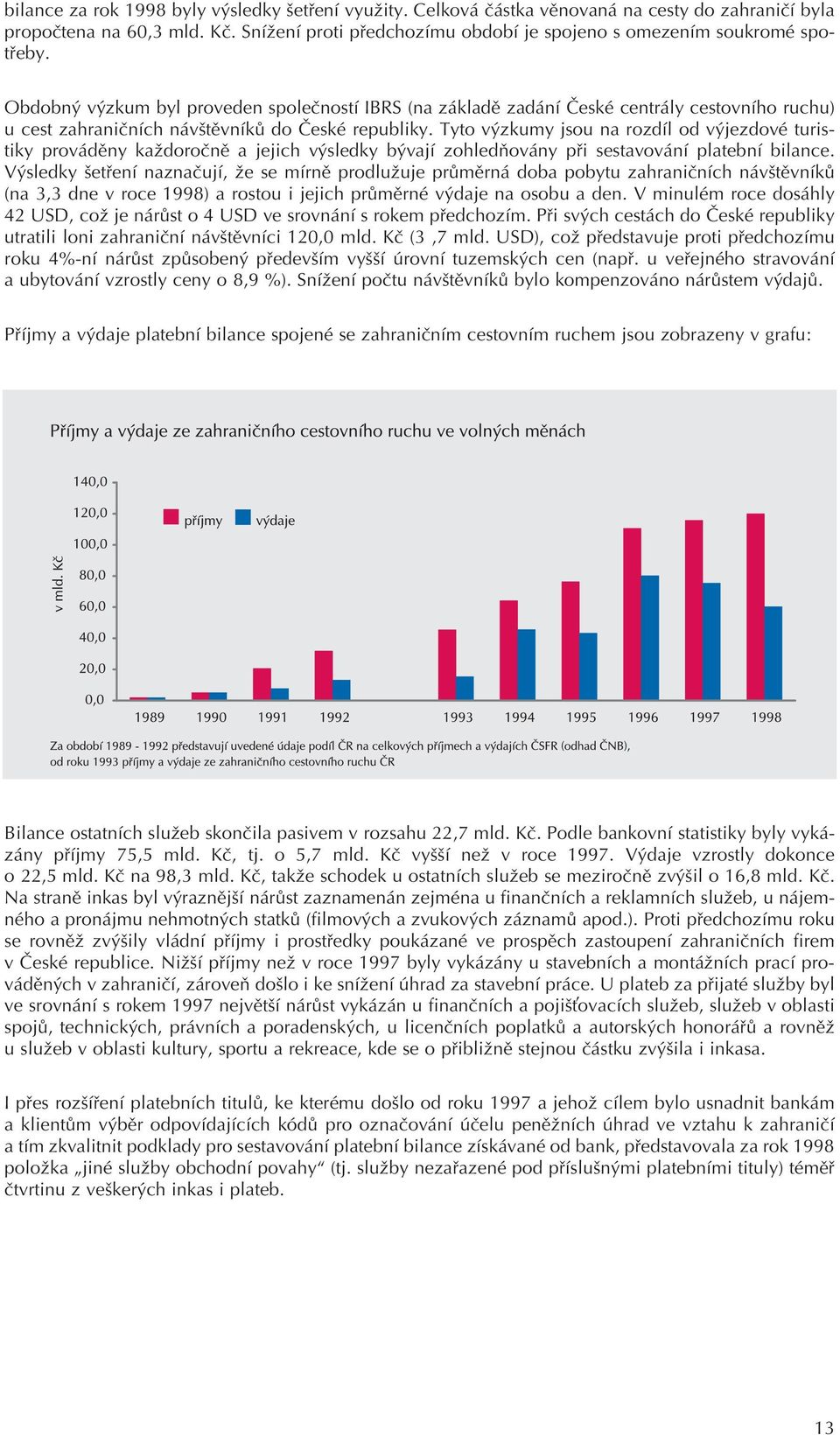 Obdobný výzkum byl proveden spoleèností IBRS (na základì zadání Èeské centrály cestovního ruchu) u cest zahranièních návštìvníkù do Èeské republiky.