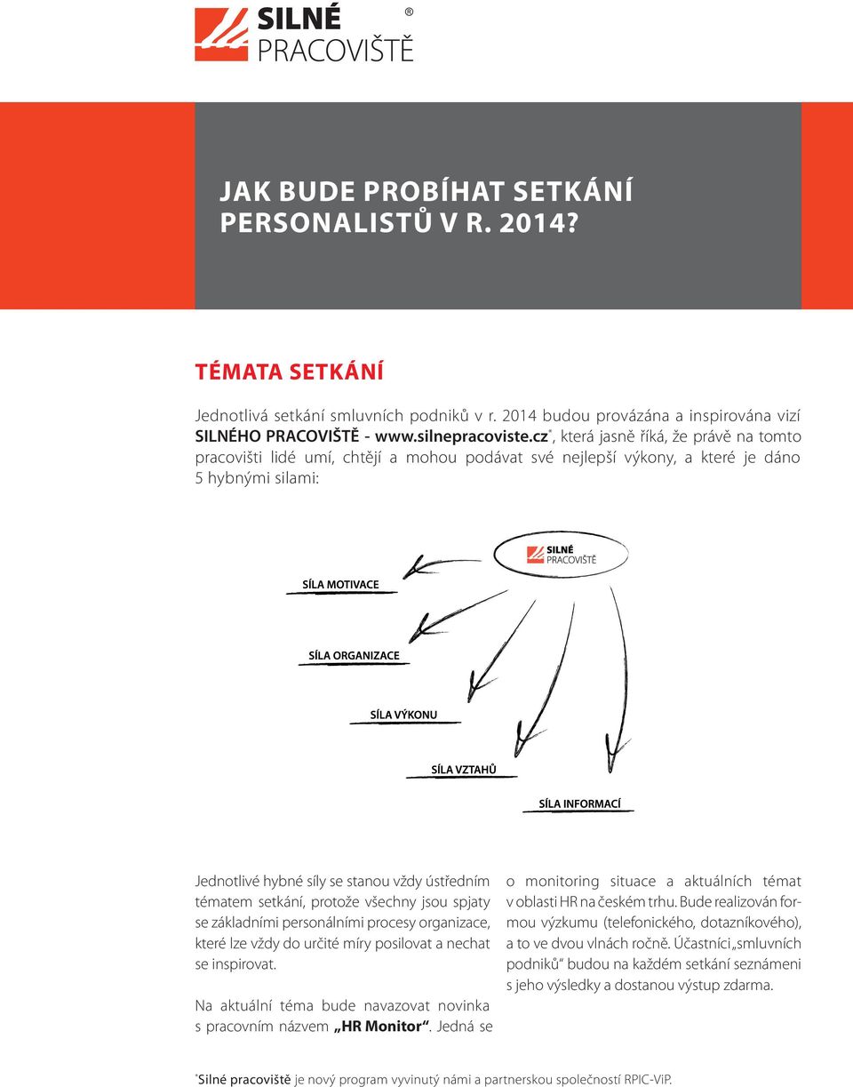 setkání, protože všechny jsou spjaty se základními personálními procesy organizace, které lze vždy do určité míry posilovat a nechat se inspirovat.