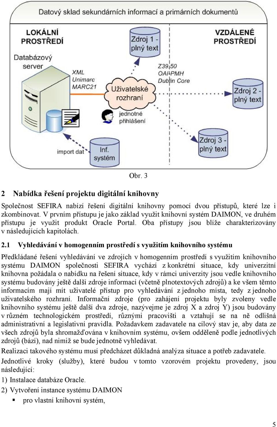 1 Vyhledávání v homogenním prostředí s využitím knihovního systému Předkládané řešení vyhledávání ve zdrojích v homogenním prostředí s využitím knihovního systému DAIMON společnosti SEFIRA vychází z