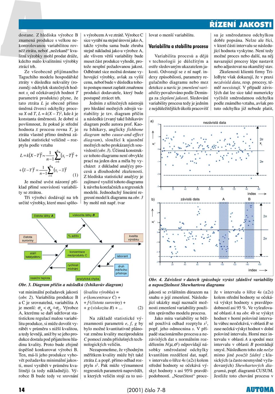 pøímo úmìrná ètverci odchylky procesu X od T, L k(x T), kde k je konstanta úmìrnosti.