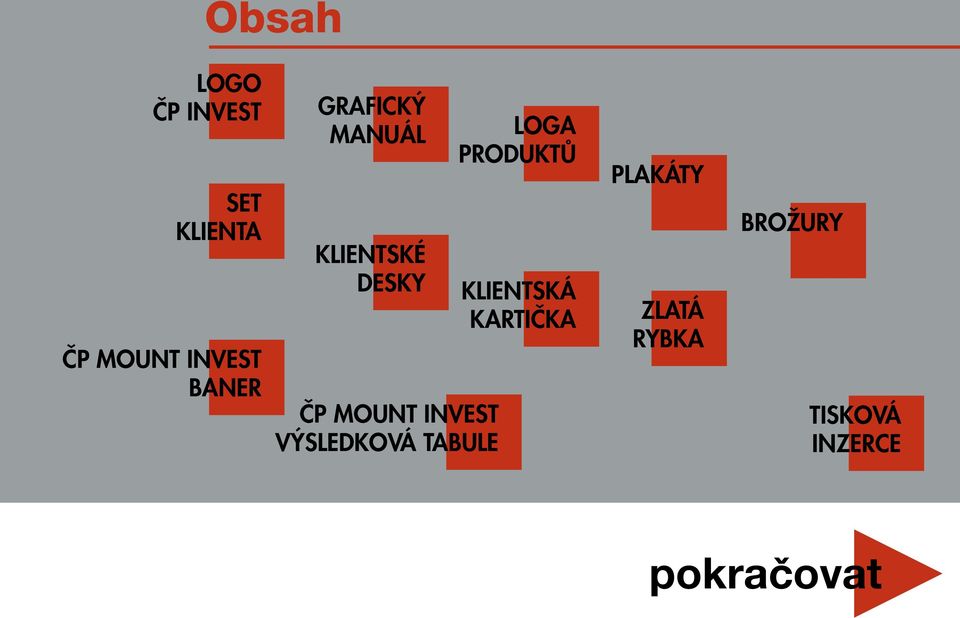 INVEST V SLEDKOVÁ TABULE LOGA PRODUKTÒ KLIENTSKÁ