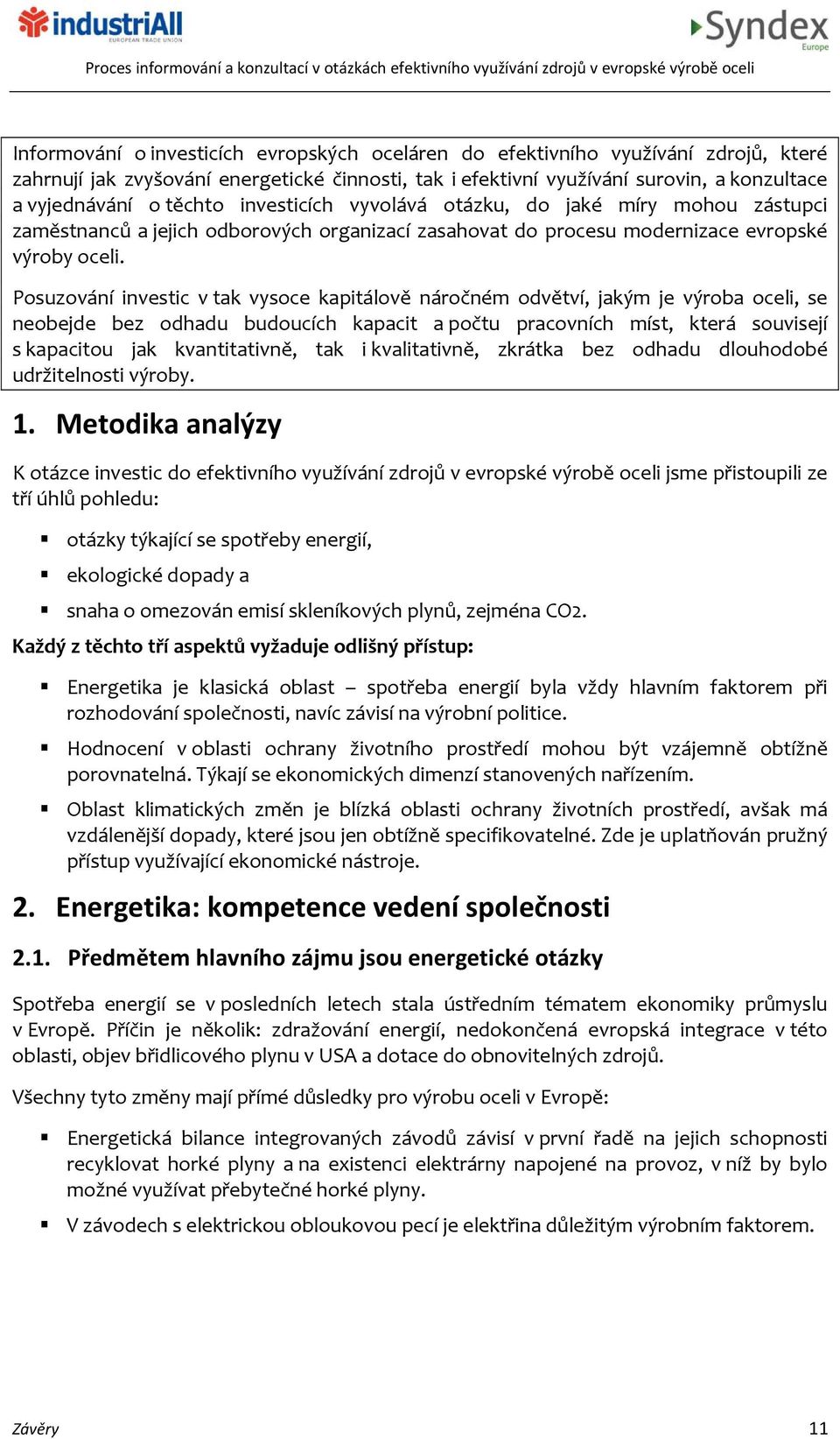 Posuzování investic v tak vysoce kapitálově náročném odvětví, jakým je výroba oceli, se neobejde bez odhadu budoucích kapacit a počtu pracovních míst, která souvisejí s kapacitou jak kvantitativně,
